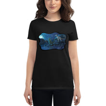 Load image into Gallery viewer, Women&#39;s &quot;Nighttime Raptors&quot; Graphic Tee
